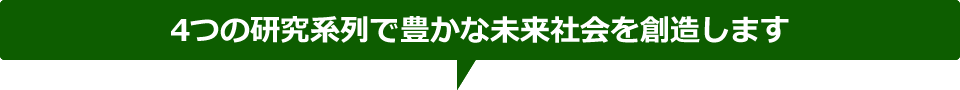 4つの研究系列で豊かな未来を想像します